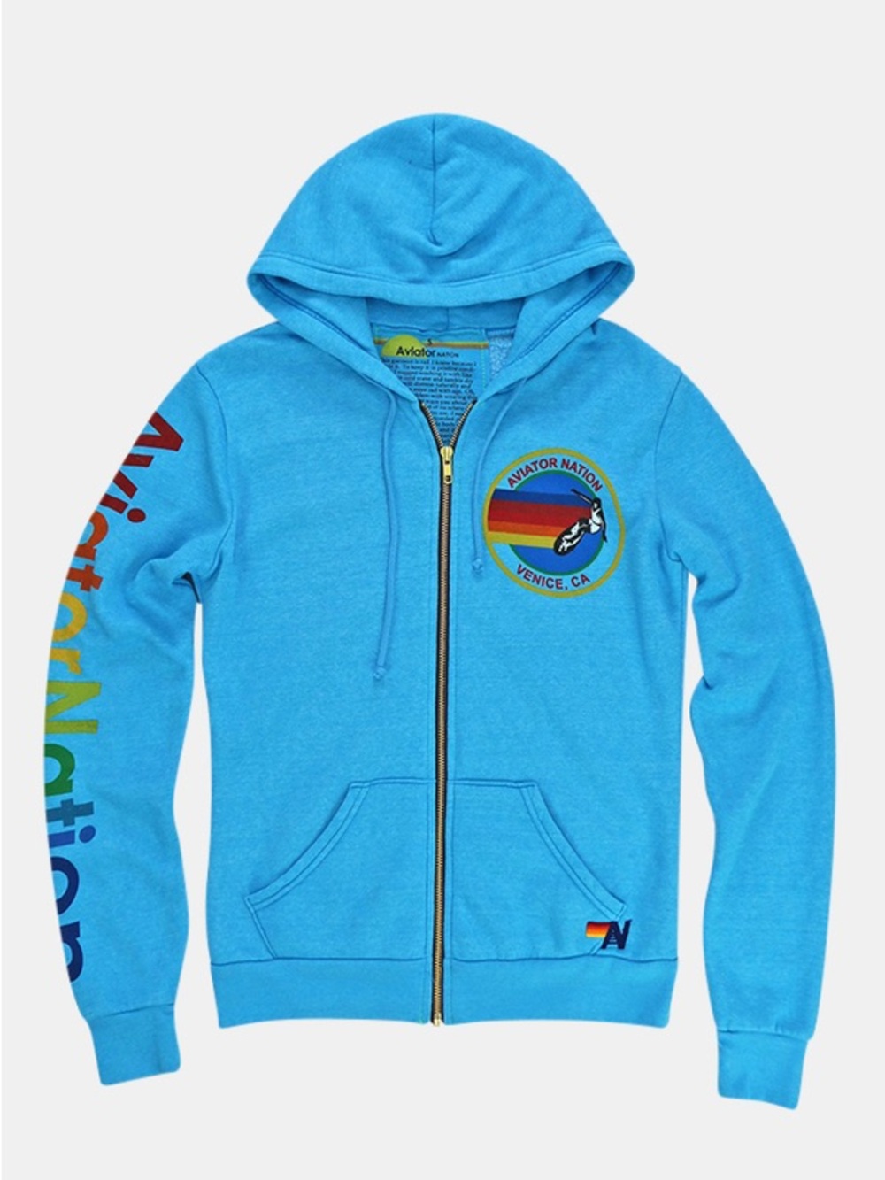Aviator Nation Aspen Zip Hoodie – Neon Blue | Women’s XS